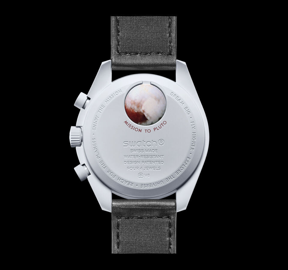 Swatch x Omega Bioceramic Moonswatch Mission to Pluto · THE