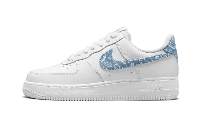 Air Force 1 Low '07 Essential White Worn Blue Paisley - THELIMITEDCLUB