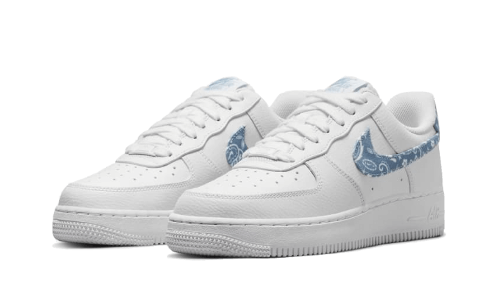 Air Force 1 Low '07 Essential White Worn Blue Paisley - THELIMITEDCLUB