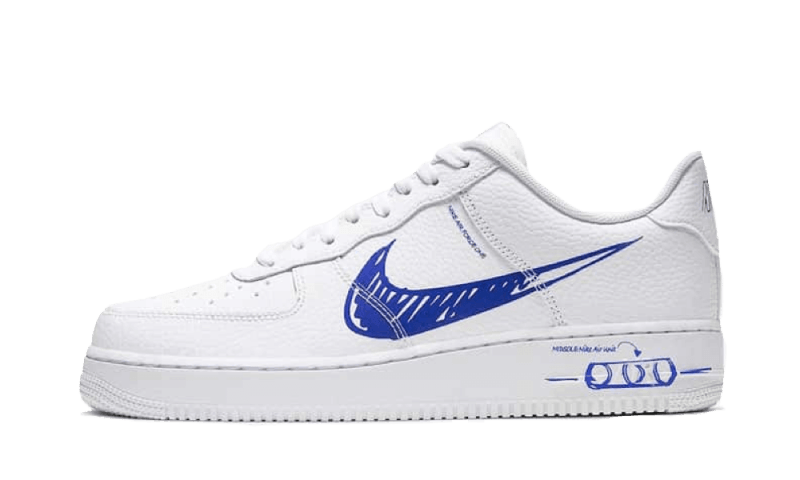 Air Force 1 Low Sketch Blue Swoosh - THELIMITEDCLUB