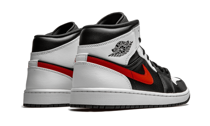 Air Jordan 1 Mid Black Chile Red White - THELIMITEDCLUB