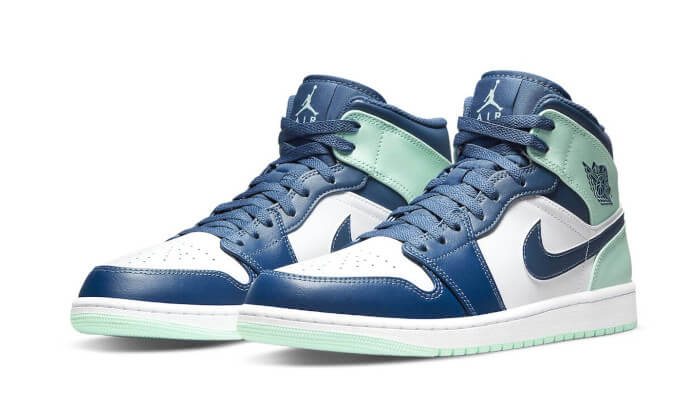 Air Jordan 1 Mid Mystic Navy Mint Foam - THE LIMITED CLUB