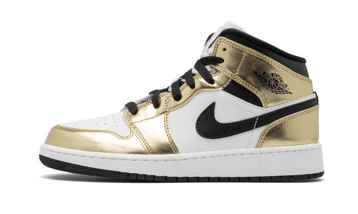 Air Jordan 1 Mid White Metallic Gold - THE LIMITED CLUB