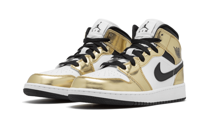 Air Jordan 1 Mid White Metallic Gold - THE LIMITED CLUB