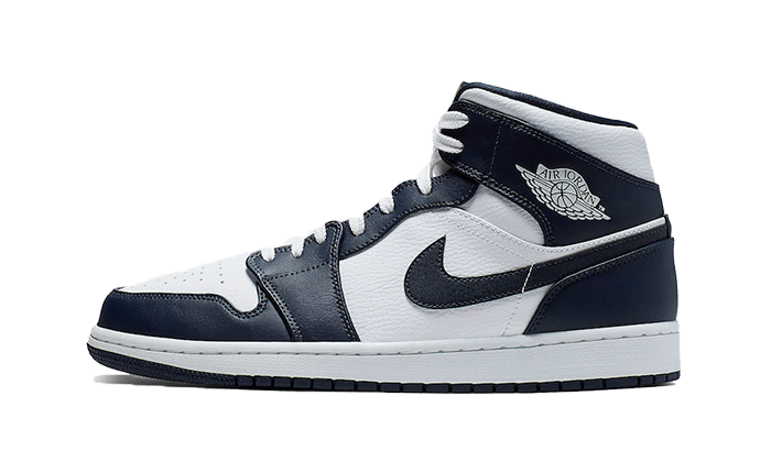 Air Jordan 1 Mid White Metallic Gold Obsidian - THE LIMITED CLUB