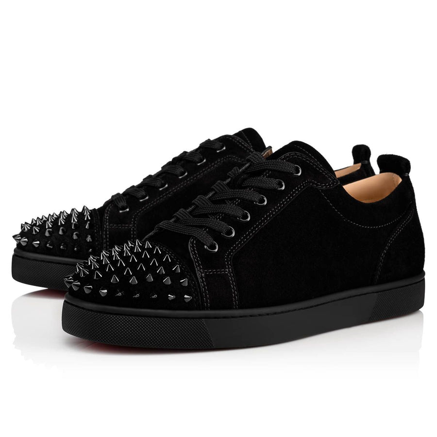 Christian Louboutin Low Top Louis Junior Spikes Black - THE LIMITED CLUB