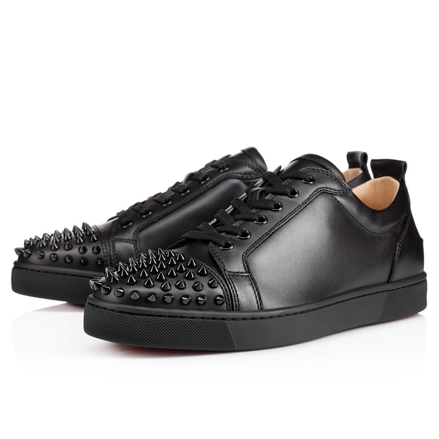 Christian Louboutin Low Top Louis Junior Spikes Black - THE LIMITED CLUB