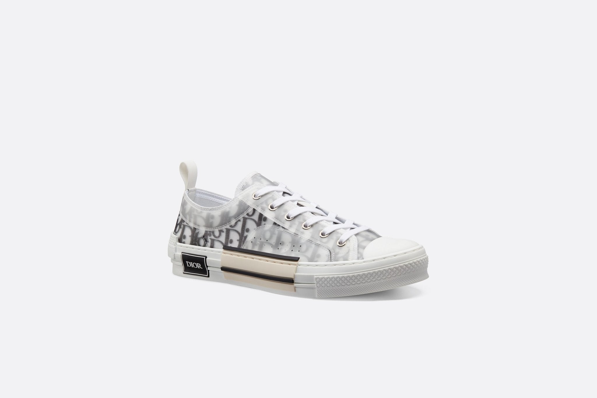 DIOR B23 LOW-TOP WHITE/BLACK OBLIQUE CANVAS - THE LIMITED CLUB