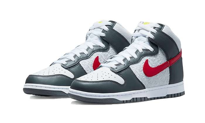 Dunk High Embossed Basketball Grey Red - THE LIMITED CLUB