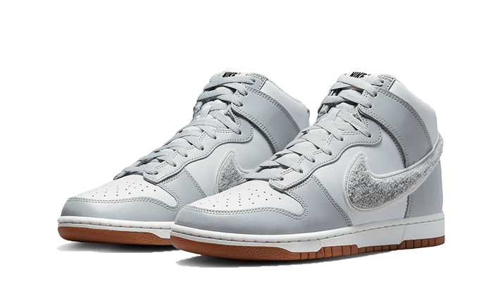 Dunk High Retro Chenille Swoosh White Grey - THE LIMITED CLUB