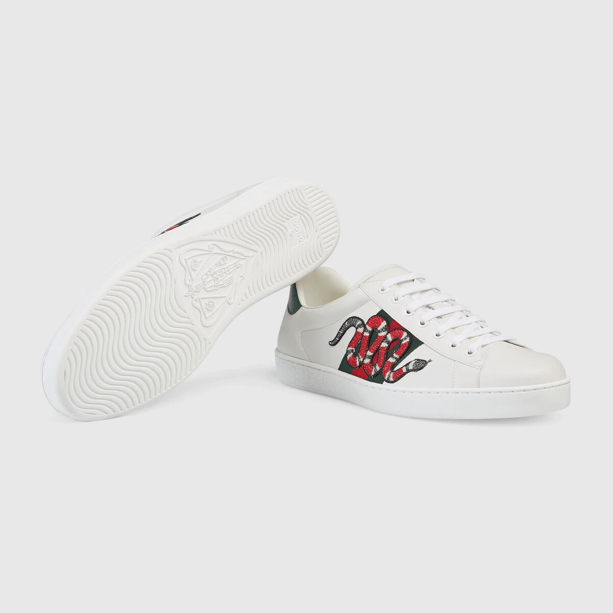 Gucci Ace White Leather Kingsnake - THE LIMITED CLUB