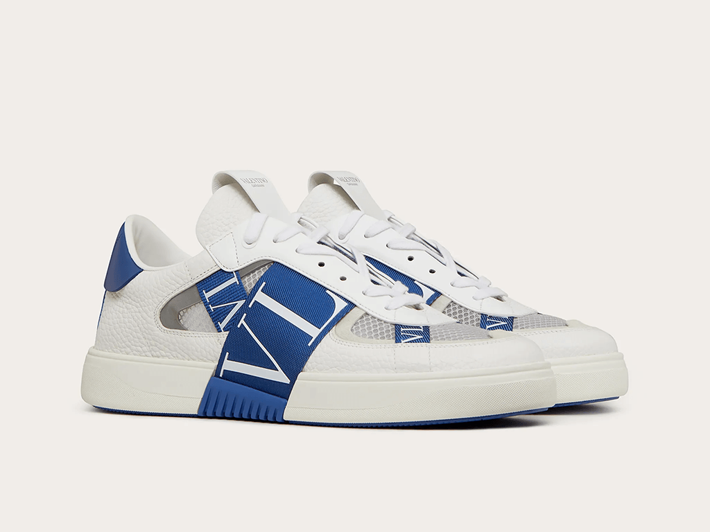 VALENTINO VL7N LOW-TOP WHITE/BLUE - THE LIMITED CLUB