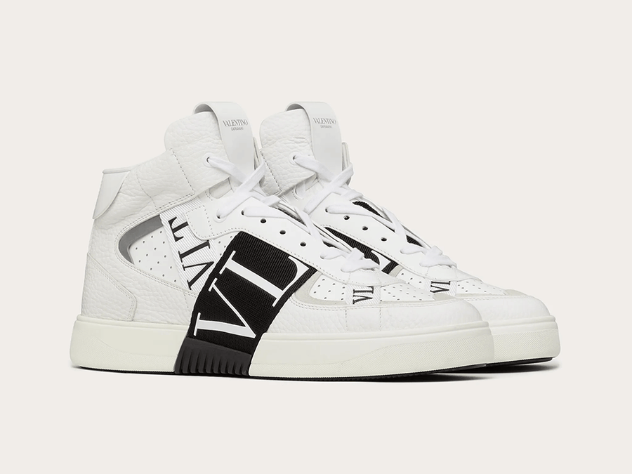 VALENTINO VL7N MID-TOP WHITE/BLACK - THE LIMITED CLUB